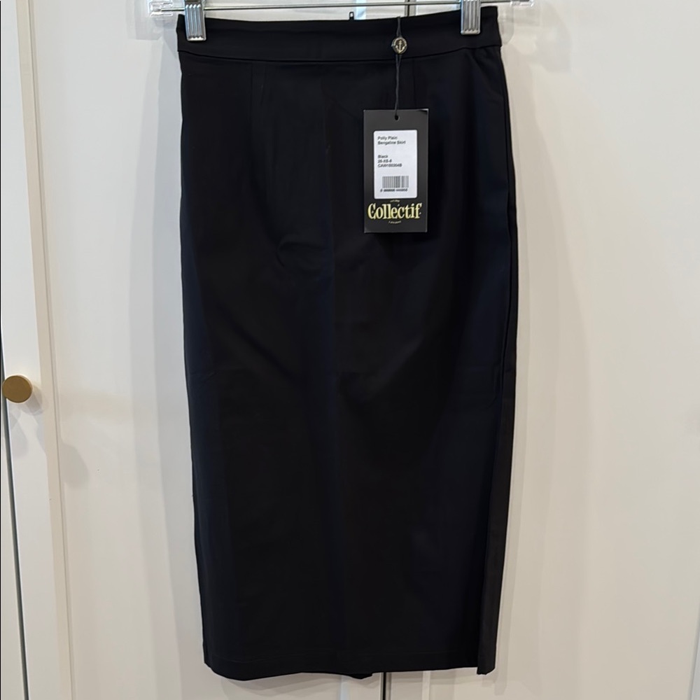Collectif Black Midi Pencil Skirt for Work